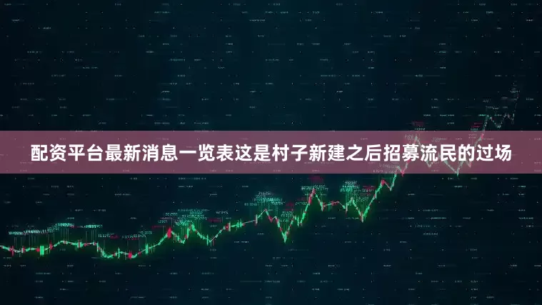 配资平台最新消息一览表这是村子新建之后招募流民的过场